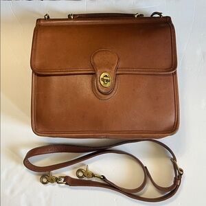 Vintage COACH Willis bag British Tan #9927